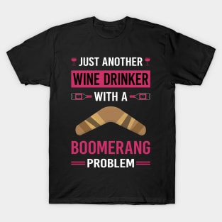 Wine Drinker Boomerang T-Shirt